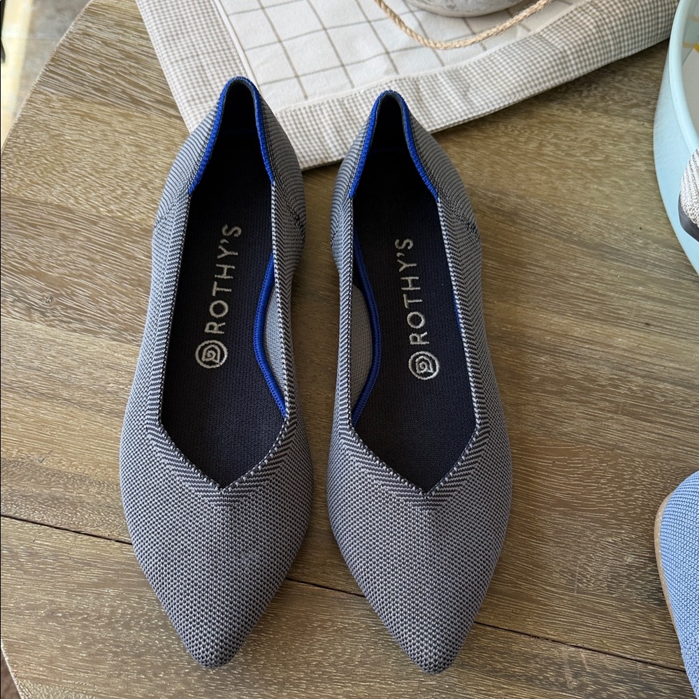Rothy's Black and Blue Women's Flats